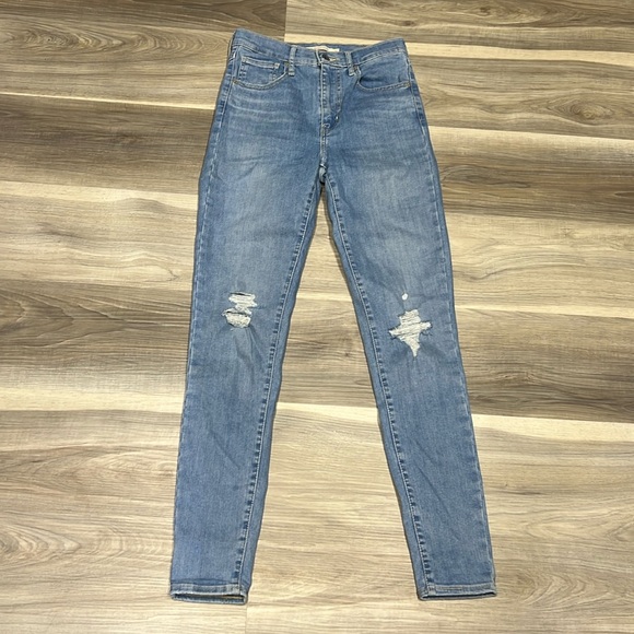 Levi's Denim - Levi’s mile high super skinny blue denim jeans size 27